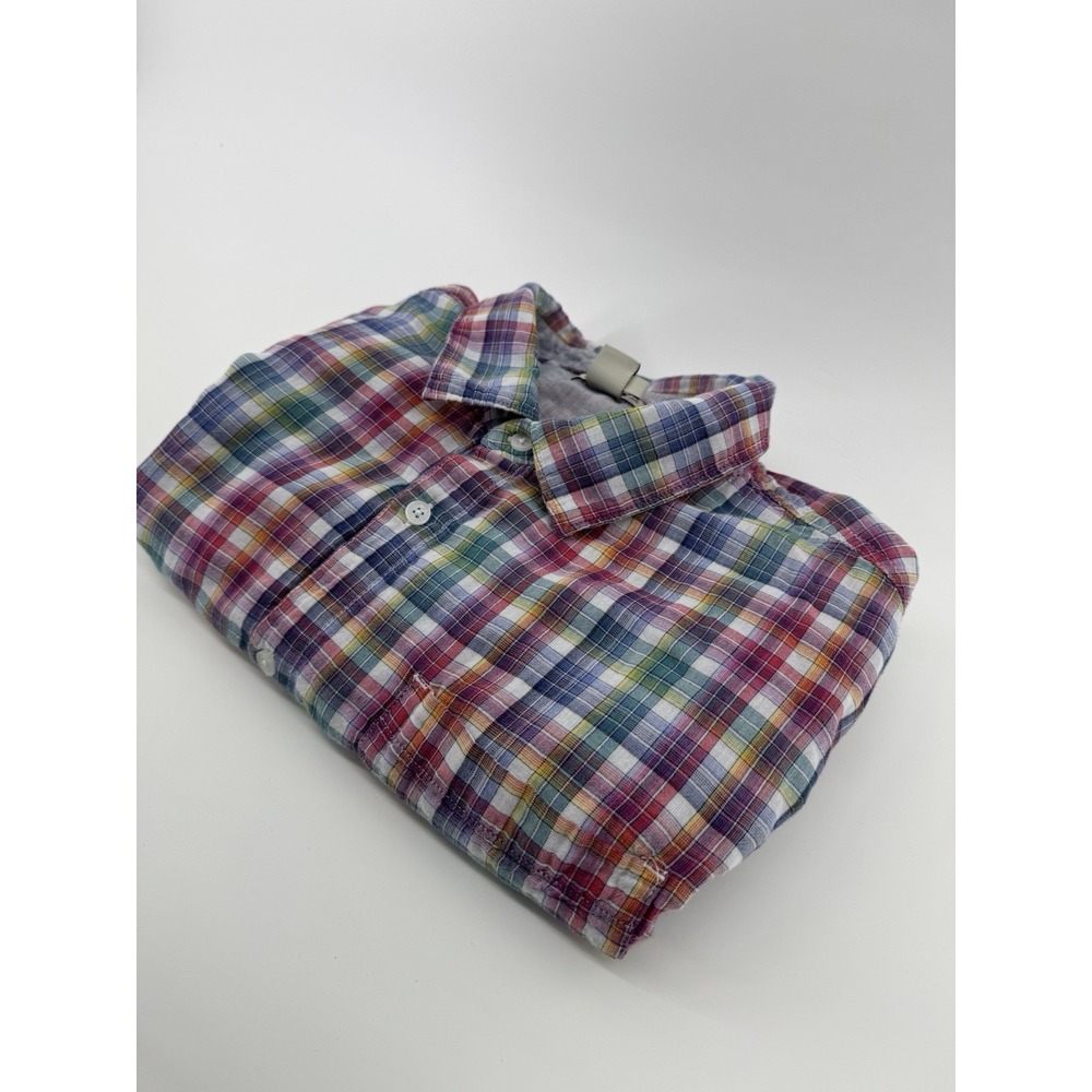Carbon‎ 2 Cobalt Shirt XL Multi Color Plaid Flannel Shacket Button Up Cotton